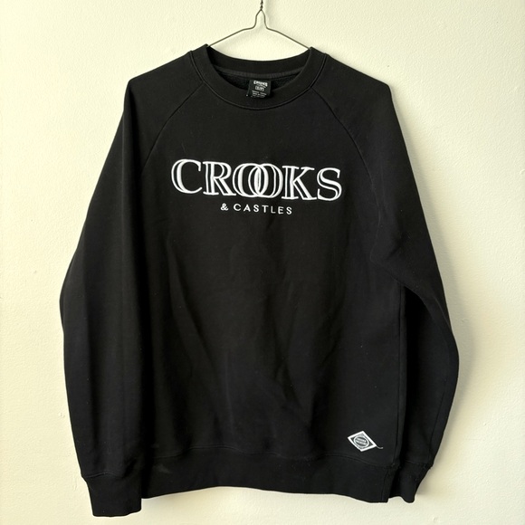 Black Crooks & Castles Luxury Crewneck / Sweatshirt - Small - Picture 1 of 5